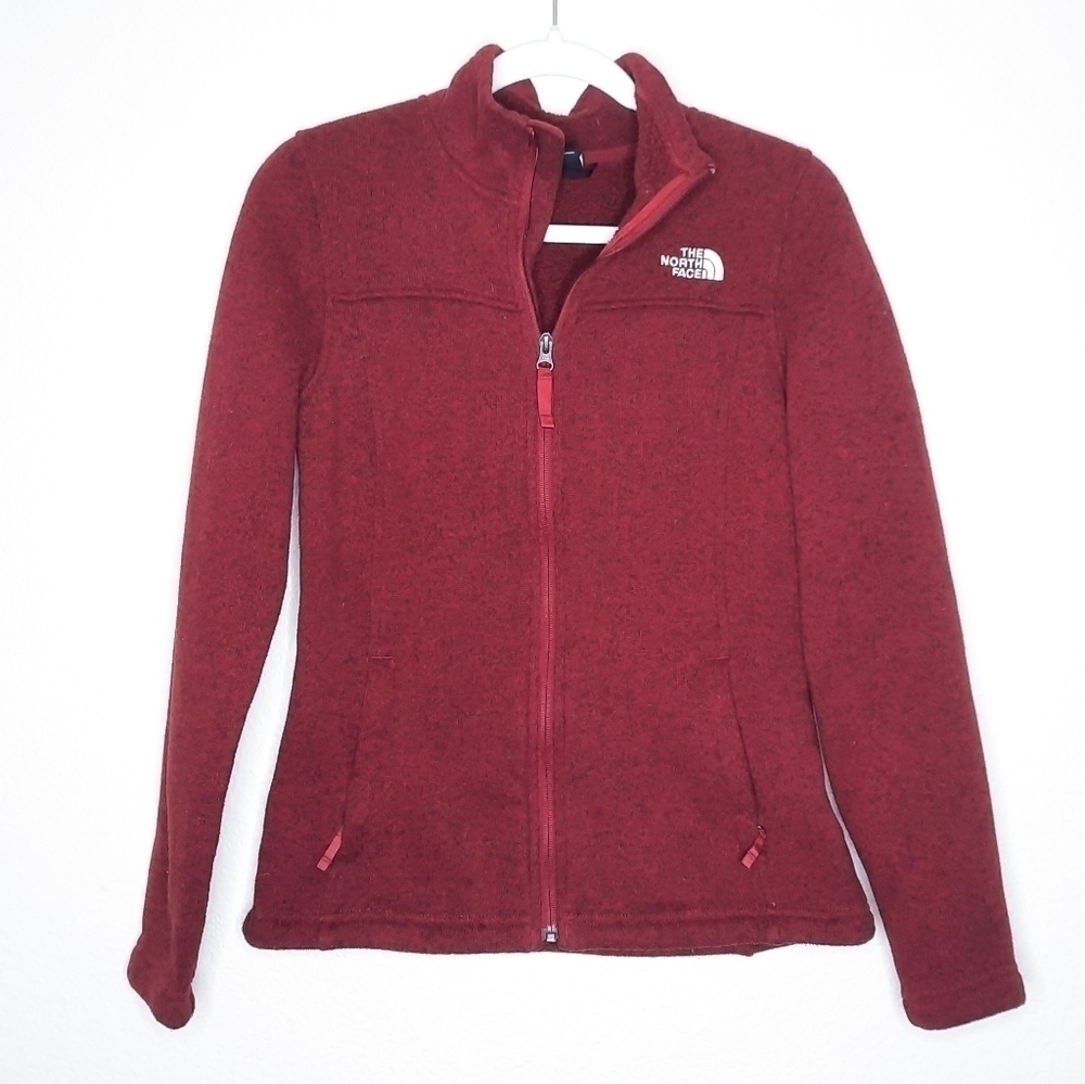 The North Face Garnet Red Magy Seater Fleece Full Zip Jacket S